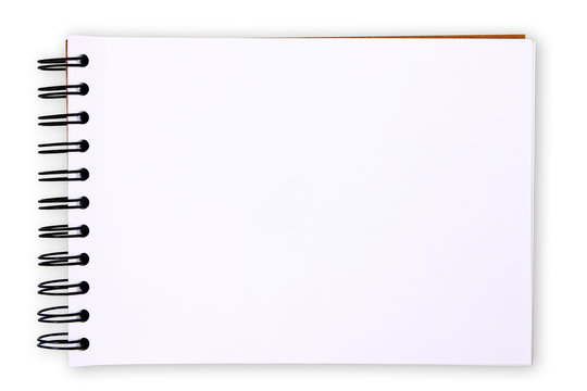 Blank paper tablet on white background (with clipping paths)