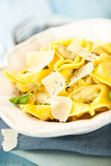 Tortellini with parmesan cheese