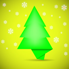 Fototapeta na wymiar Speech bubble in the form of Christmas tree