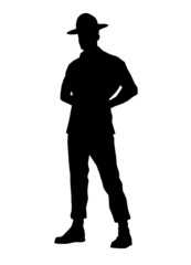 Drill instructor silhouette