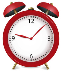 vector illustration of red alarm clock