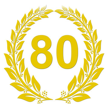 Lorbeerkranz Gold - 80