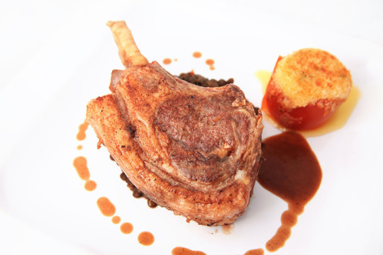 lamb chop steak mea