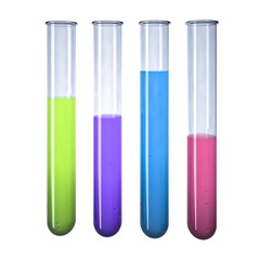 Test tubes. Isolated on white background