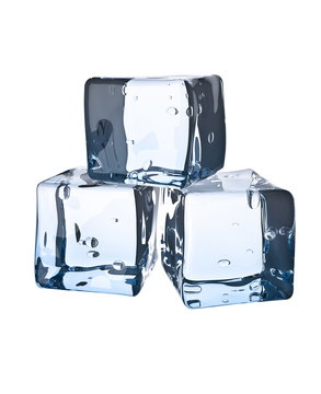 Ice cube. Isolated on white background