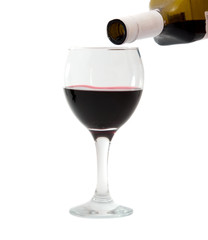 bottle and a glass of wine