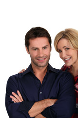 Husband smiling with arms crossed