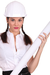 A cute brunette architect.