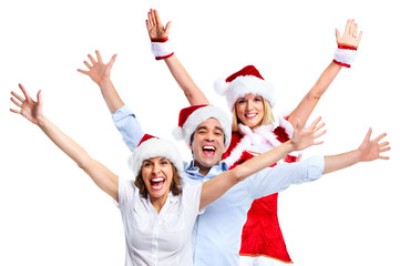 Christmas party. Happy people.
