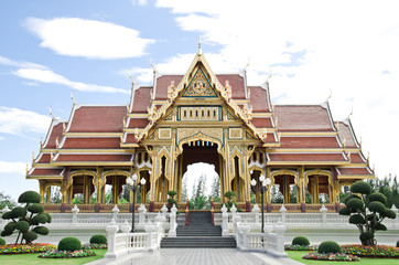 Fototapeta premium Buddhism pavilion in bangkok, Thailand
