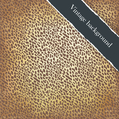 Golden leather vintage background. Vector, EPS10.