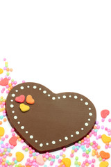 Heart-shaped chocolate