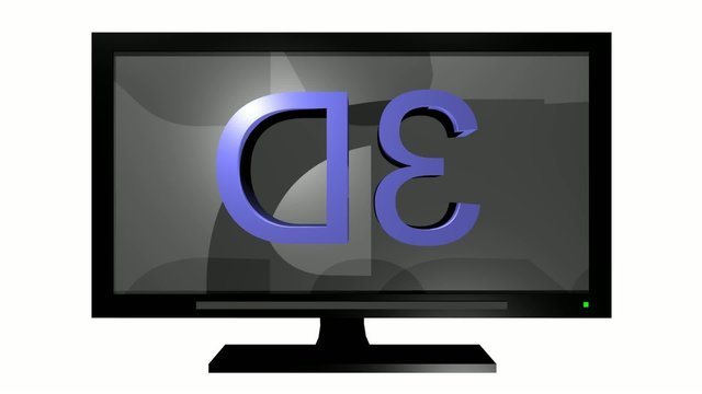 Flatscreen 3D drehend