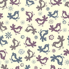 seamless pattern with birds