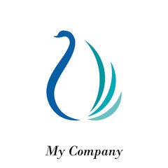 Obraz premium Logo swan, elegance and fashion # Vector