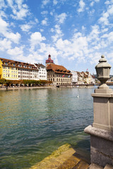 Reuss River in Luzern, Switzerland