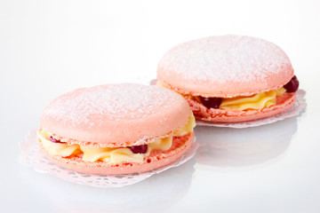 Two cakes isolated on white