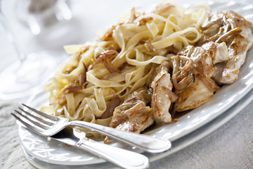 Tagliatelle and Chicken Meal