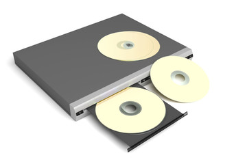 Disc player with golden discs