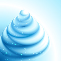 Abstract stylised ice Christmas tree