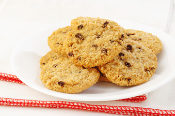 Oatmeal cookies on plate