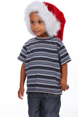 Afro-american kid posing at studio