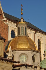Golden dome of the Chapel at Cathedral in Krakow