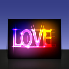 vector Love poster for your design