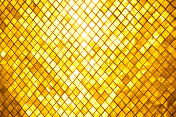 Golden ceramic texture at pagoda in temple.