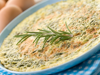 omelette with turnip top-frittata con cime di rapa