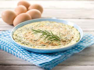 omelette with turnip top-frittata con cime di rapa