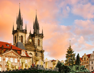 Fototapeta premium Prag Weihnachtsmarkt - Prague christmas market 02