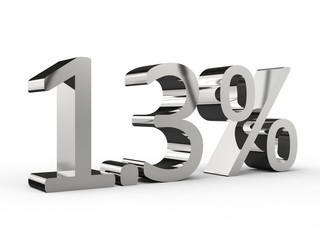 1.3 % 3d Schrift chrom