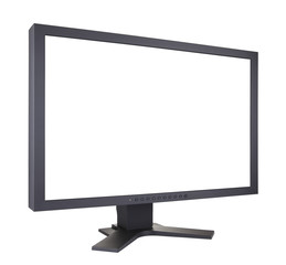 Computer monitor with clipping path