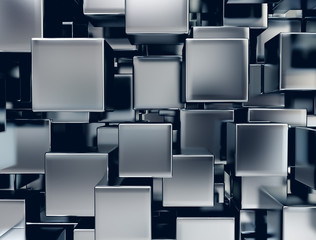 abstract image of metal cubes background