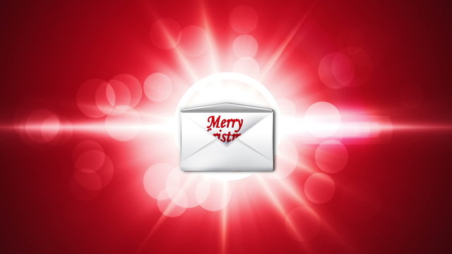 Merry Christmas Text in Letter - HD1080