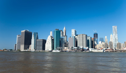 The New York City Downtown w the Freedom tower