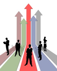 Fototapeta premium Business team on growing graph
