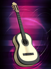 Abstract background with a guitar
