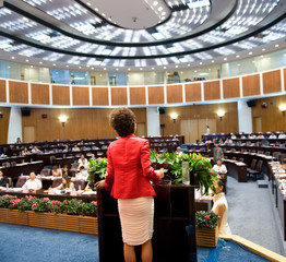 during the presentation