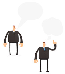 set of funny cartoon businessman