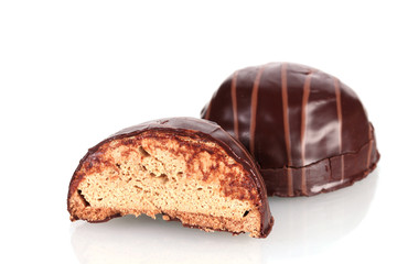 Сhocolate cookie isolated on white