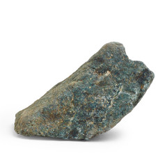 old blue dark natural stone isolated on white background
