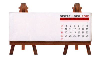 Desk calendar ( Isolated white background.)