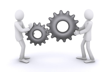 mechanism of joint work, people as gears