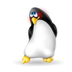 Fototapeta premium pinguino timido