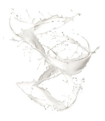 Milk splash, isolated on white background
