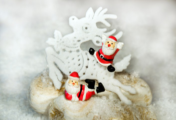 babbi natale con renna