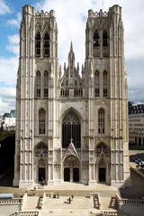 Crédence de cuisine en verre imprimé Bruxelles St Michael and Gudula cathedral in Brussels