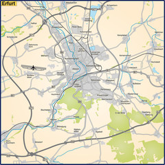 Satdtplan von Erfurt Landeshauptstadt von Thüringen